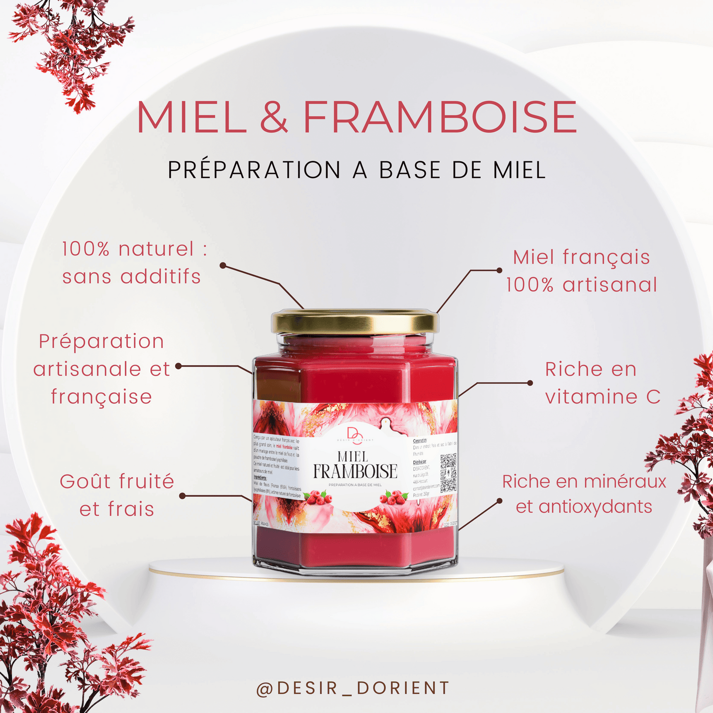 Flower honey &amp; raspberry