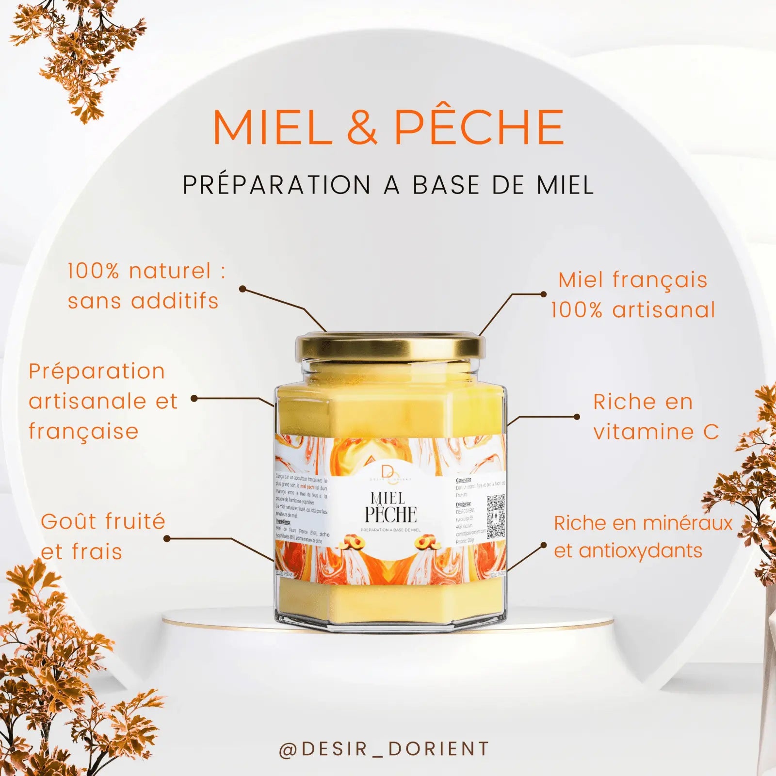 Miel de fleurs & pêche DÉSIR D'ORIENT