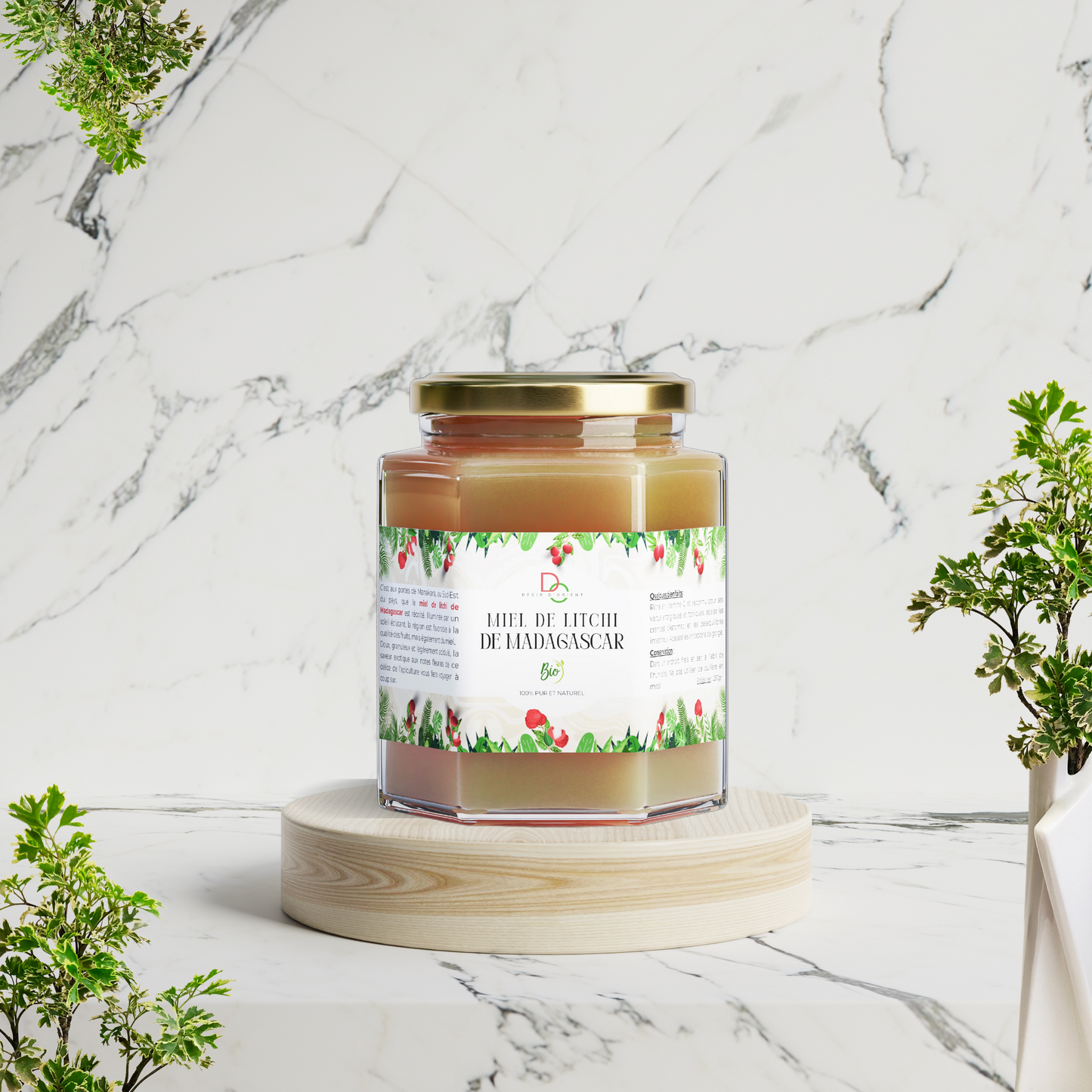 Miel de fleurs de litchi de Madagascar