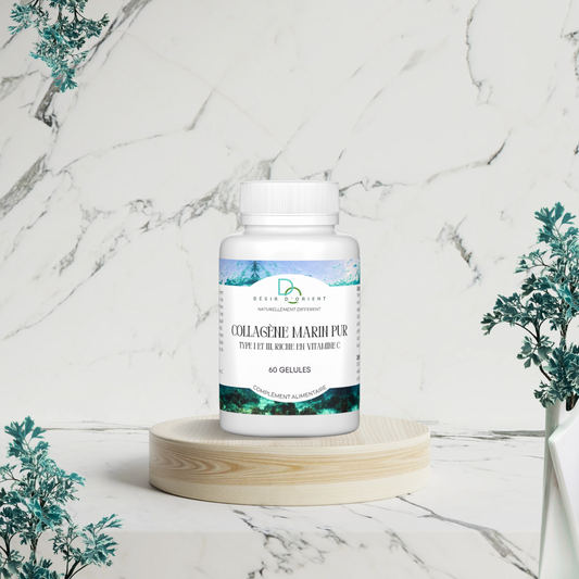 Gélules de collagène marin type 1 et 3 - Riche en vitamine C