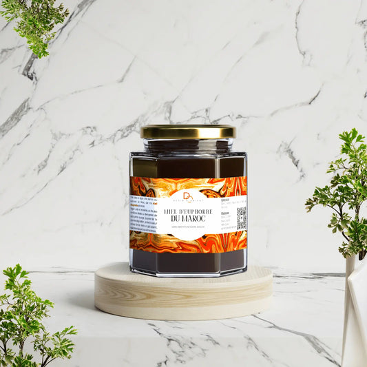 Miel d'euphorbe du Maroc Daghmouss ambre fonce - Désir d'Orient
