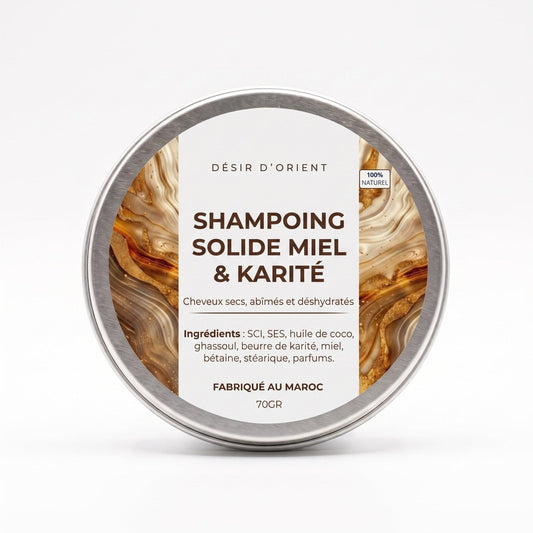 Shampoing solide miel & karité 100% naturel
